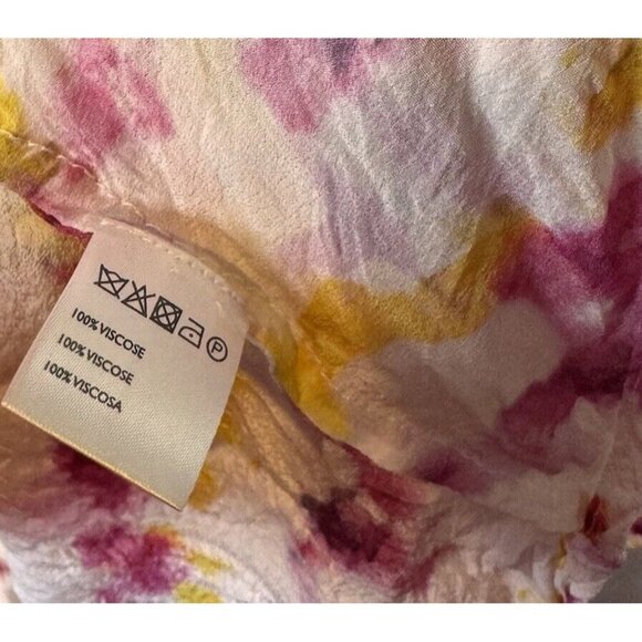 Anthropolgie Tie Dye Kimono One Size Pink Orange OSFM beach Coverup Viscose - Picture 6 of 6